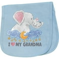 thumbnail image 2 of Inktastic I Love My Grandma Elephant Family Baby Burp Cloth, 2 of 3