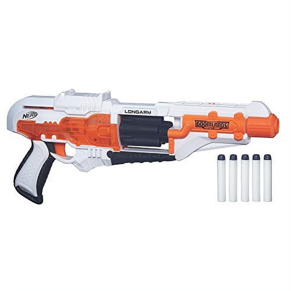 ナーフ　ドゥームランズ　Nerf Doomlands Impact Zone Amazon.com: NERF Longarm Doomlands Toy Blaster with Flip