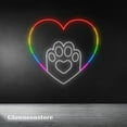 thumbnail image 2 of Glowneon Cat Paw Heart Neon Sign, Cat Paw Heart Led Light, Cat Paw Lgbt Led Sign, Cat Paw Rainbow, 2 of 4