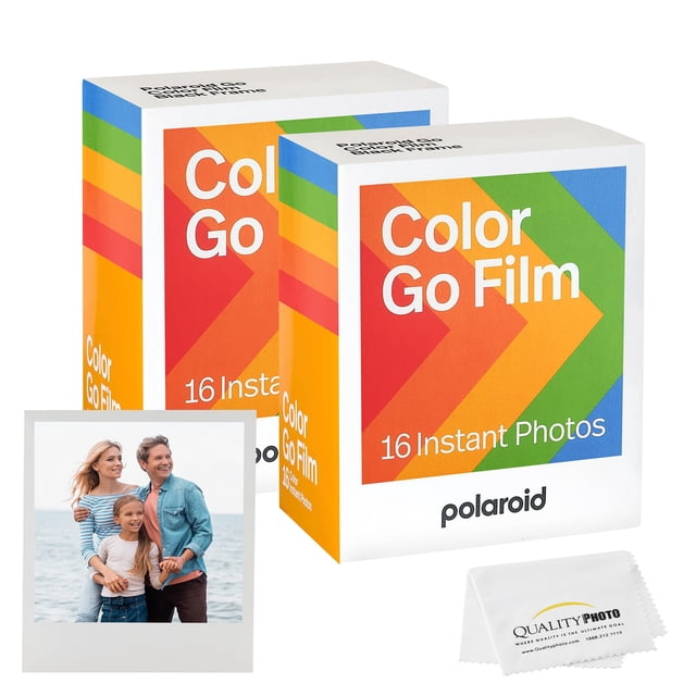 Película de color Polaroid Go 2 paquetes, 32 hojas, marco blanco