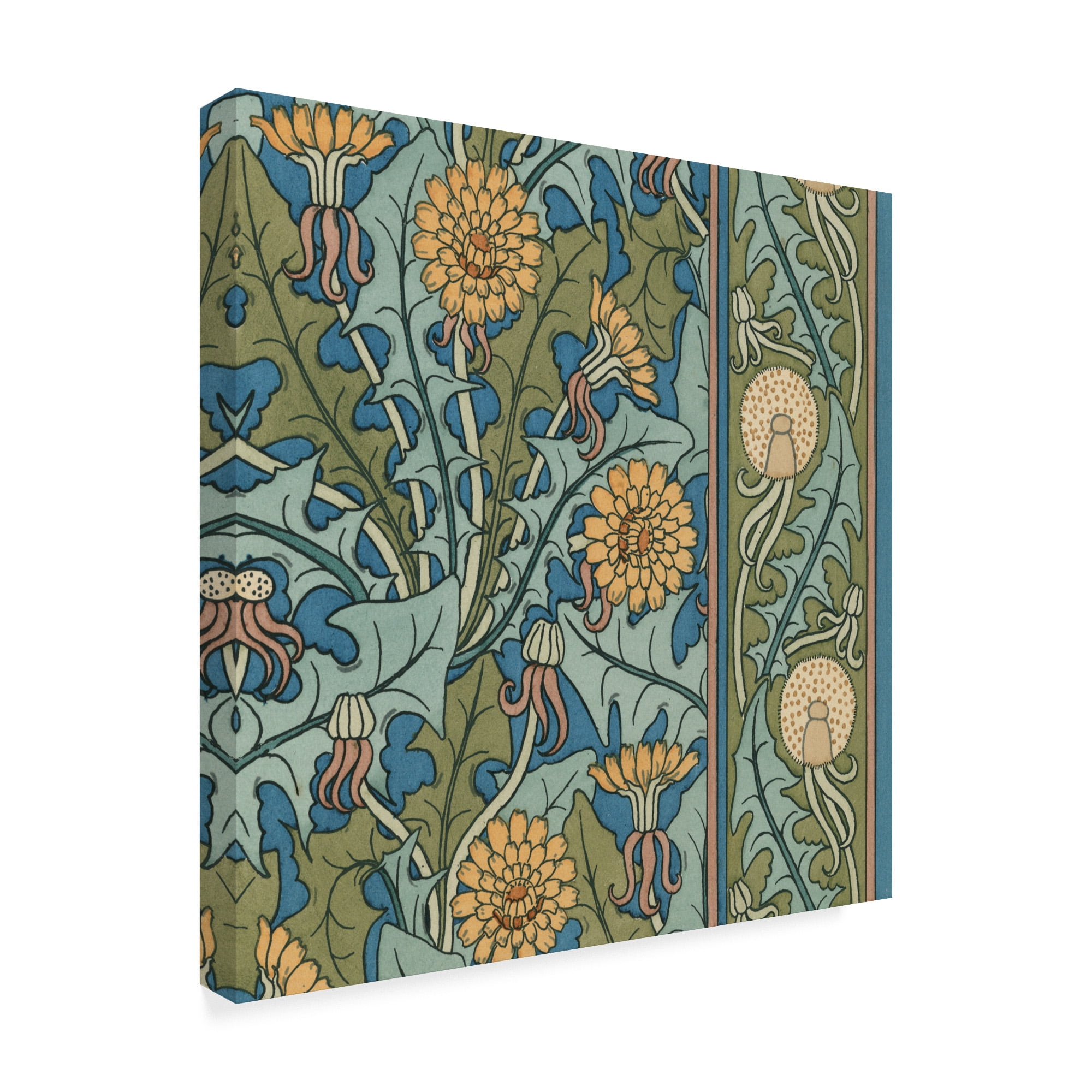 Nouveau Textile Motif IX' Canvas Art by Vision Studio