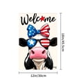 thumbnail image 4 of Amhnf Welcome Cow With American Flag Sunglasses And Bow Garden Flag For Home Outdoor Garden Yard Decor 12x18 inch, 4 of 5