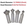thumbnail image 2 of Industrial Quality Router Bits Shank Router Bit Router Bit Woodworking Hand Making A Drawer 1Pc 9.52M/16/19/22Mm Head Diameter, 2 of 5