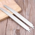 thumbnail image 2 of 2Pcs 9 Inch Reciprocating Saw Blade Stainless Steel Unpainted Meat Saw Blade 5TPI High Strength Sharp Saw Blade for Cutting Frozen Meat Beef Turkey Bone, 2 of 7