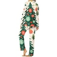 thumbnail image 4 of Xihbxyly Christmas Pajamas for Women, Women's Christmas Printed Pajama Set for Daily Home Wear Two-Piece Pajama Set with Pocket, 4 of 6