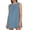 Blue, variant on Bnwani Denim Dresses for Women,Women's Dresses,Casual,Ruched,Sleeveless,Crew Neck,Blue,L