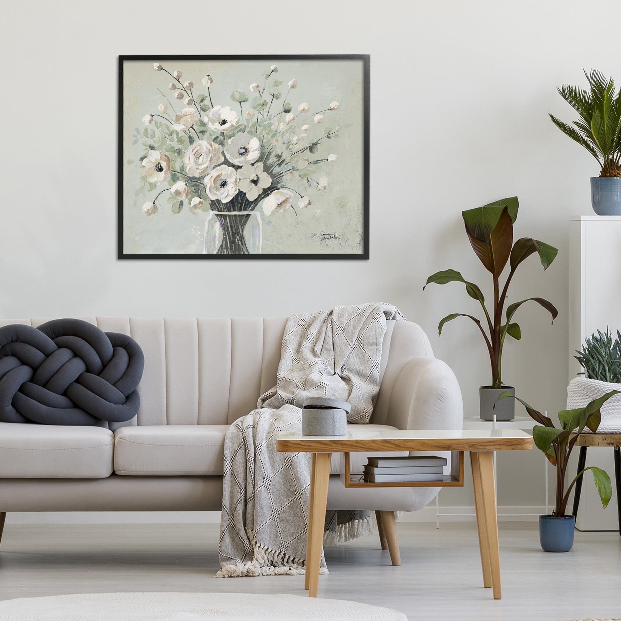 Stupell Industries Siempre Bella Bouquet Black Framed Giclee Art, design by Patricia Pinto
