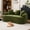 65" Antique Green Chenille, variant on Timbernest 79" Modular Sofa Deep Seat, Curved Sofa Living Room, Modern Cloud Couch, No Assembly, Orange