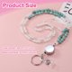 thumbnail image 2 of Cinta para Insignias de 33.1" Uxcell para Maestros con Clips para Mujeres, Cinta de Cuentas, Regalos Lindos para Maestros, Cadenas de Llavero, Verde, 2 of 6