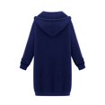 thumbnail image 6 of (clearance)IDALL Winter Jackets for Women Trench Coat Women Casual Long Hooded Drawstring Solid Zip Jacket Pockets Jacket Zipper Coat Parkas Peacoat Navy 5xl, 6 of 6