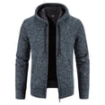 thumbnail image 1 of Suéter con capucha para hombre, abrigo grueso con forro polar, suéter suelto, suéter casual para hombre, cárdigan para hombre, 1 of 5
