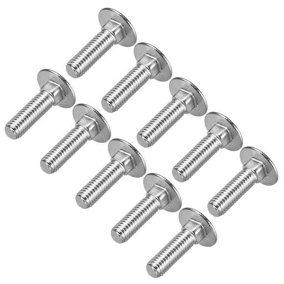 Unique Bargains Carriage Bolts, Neck Carriage Bolt, Round Head, Square Neck, 304 Stainless Steel M8x25mm 12 pcs