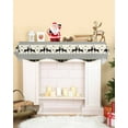 thumbnail image 2 of Black Christmas Fireplace Mantel Scarf Table Runner, Xmas Snowflake Elk Plaid Winter Garland Mantel Top Tablerunners Dresser Scarves Cover Decorations for Windows Party Living Room 60''x17'', 2 of 6