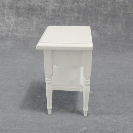 Clispeed White Wooden Bedside Table Model Durable for Childrens Playroom Decor