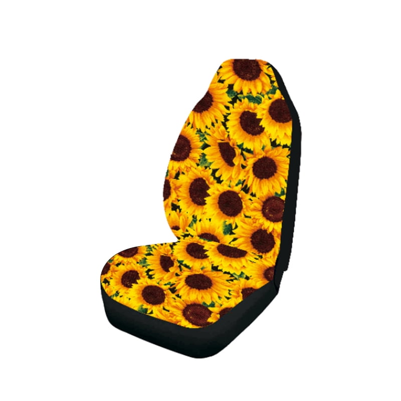 1/2/7Pcs Sunflower Printed Design Car Seat Covers Seat Covers for 