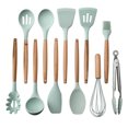 thumbnail image 1 of 11PCS Cooking Utensils Kitchen Utensil Set Silicone Kitchenware Set Wooden Handle Cookware Set Chef Nonstick Cookware Kitchen Gadgets, 1 of 7