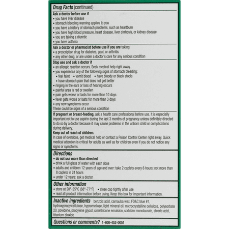 Excedrin Extra Strength Pain Reliever Caplets, 250 Ct