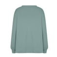 thumbnail image 6 of Women Long Sleeve Thermal Tops Fleece Cotton V Neck Pullover Sweater Basic Sweatshirt with Chest Pocket (XL, Green), 6 of 7