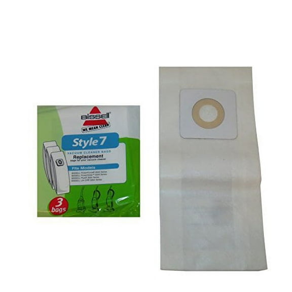 Compatible with Bissell Lift-Off Vacuum Bag Style 7 Fits : Compatible with Bissell Bagged 3 / Pack