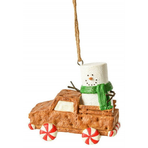 Ganz S'Mores Graham Cracker Truck Ornament – Cute 3" Decorative Hanging Holiday & Everyday Décor (MX179707)