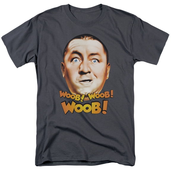Three Stooges Woob Woob Woob S/S Adult 18/1 T-Shirt Charcoal
