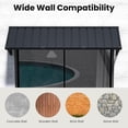 thumbnail image 5 of BACKYARD BEAUTIFUL Metal Awning 70" x 24", Front Door and Window Canopy with Powder-Coated Frame, Weather Resistant Sun and Rain Shelter for Patio, Entrance, Porch and Balcony, Dark Gray, 5 of 8