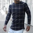 thumbnail image 4 of T-Shirt à Manches Longues Imprimé Col Rond Décontracté pour Hommes, 4 of 8