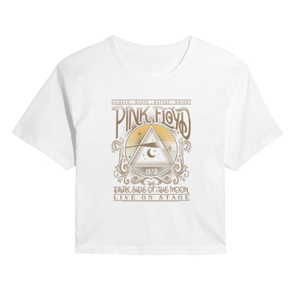 Pink Floyd - Dark Side of the Moon - Juniors Cropped Graphic T-Shirt
