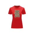 thumbnail image 1 of Playera Blusa Con Impresion De Oso LoverBear Con Fondo De Dinero Ropa De Mujer Juvenil Color Rojo Talla Grande Marca Emil SaEs, 1 of 4