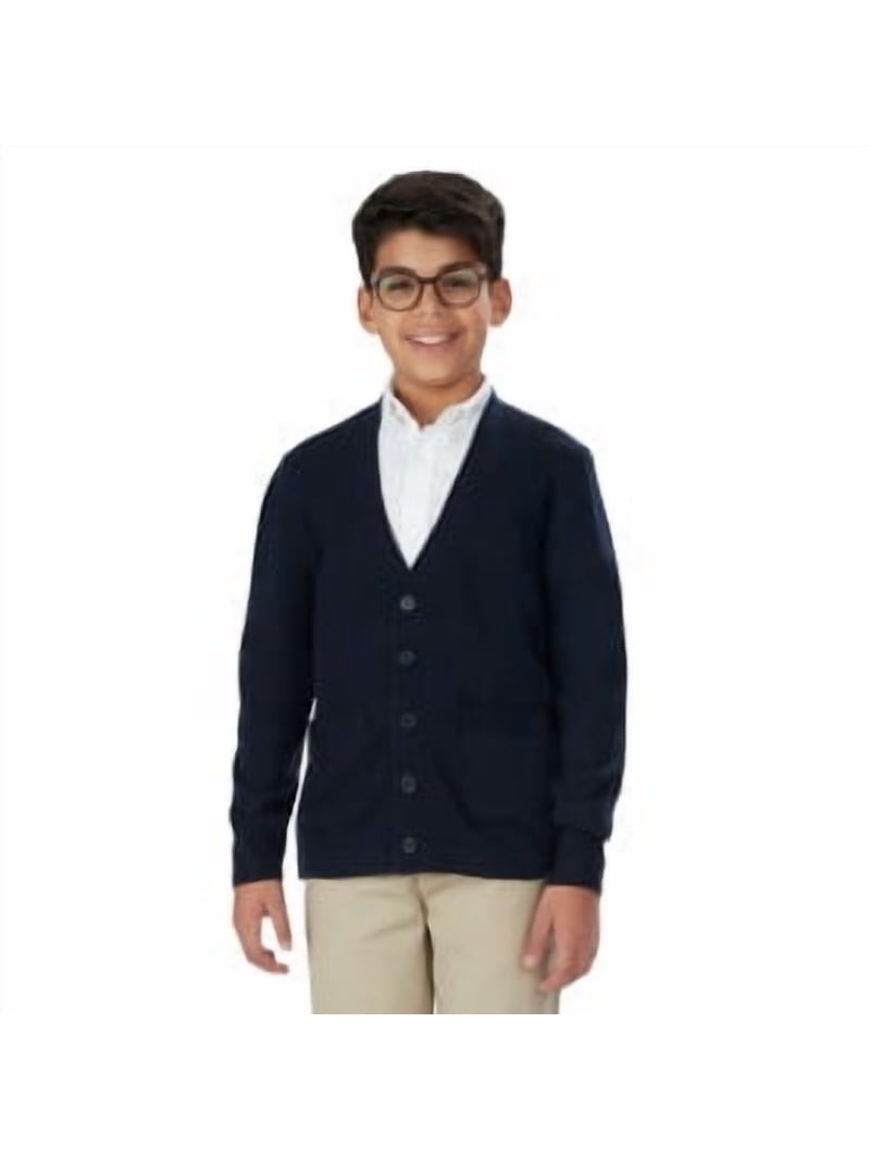 French Toast Kids' Anti-Pill V-Neck Button Cardigan School Uniform