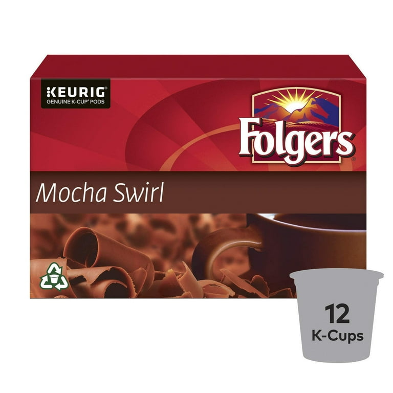 Folgers Mocha Swirl K-Cup Coffee Pods, 12 pods, 108g, {Imported