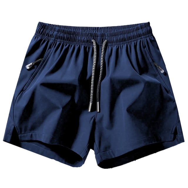 pstuiky Pantalones cortos para hombre, Pantalones cortos casuales cómodos de moda para hombre, de color liso, con cintura elástica regular, para playa Pantalones cortos de entrenamiento