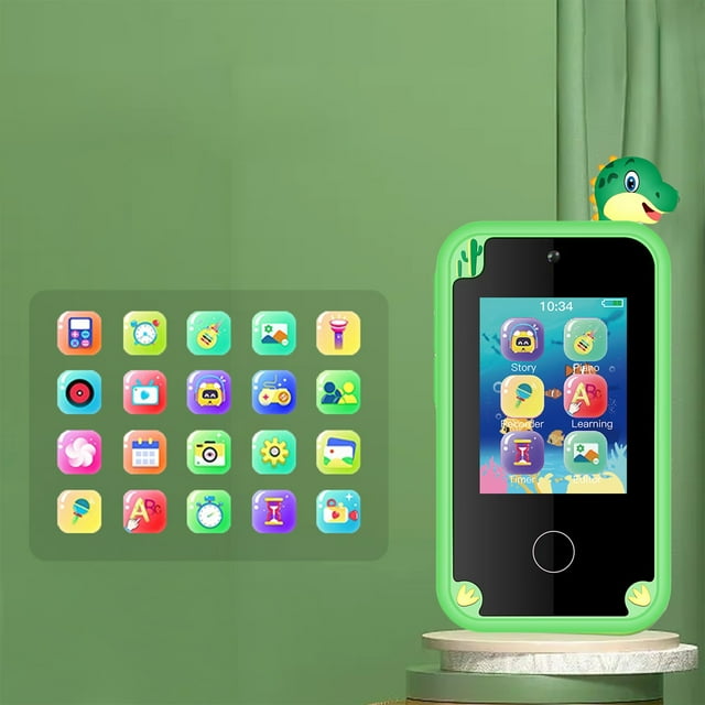 Juguetes de piscina, juguetes para bebés, juguetes para niños pequeños, teléfono para niños con cámara HD para fotos y videos, pantalla táctil IPS con Bluetooth, teléfono móvil para niños.