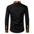 thumbnail image 4 of Chemise à Manches Longues pour Hommes 2025, Patchwork Imprimé, Boutonnée, Mode, Grande Taille, 4 of 4