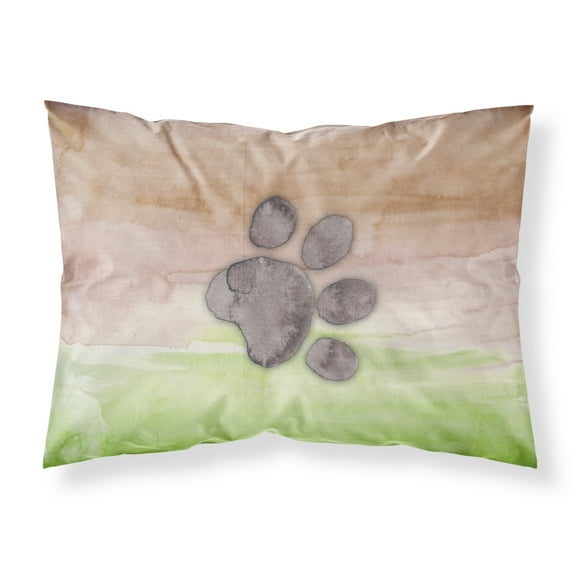 Dog Paw Watercolor Fabric Standard Pillowcase