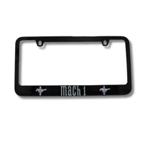 Ford Mustang Mach 1 Engraved Solid Metal Black License Plate Frame Official Licensed