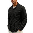 thumbnail image 6 of GrmtClth Men's Cargo Jacket Lapel Collar Button Down Long Sleeve Tops Lightweight Utility Coat Multi Pockets Casual Outdoor Workwear Outerwear, 6 of 9