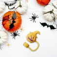 thumbnail image 6 of WEGFTDUOP Ghost Pumpkin Halloween Straw Covers Cap Silicone Pumpkin Ghost Drinking Straw Topper Accessories Reusable Tumbler Accessories Halloween Decorations, 6 of 6