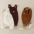 thumbnail image 4 of Yammkia Baby Denim Overall Toddler Soft Cute Workwear Bib Pants Jeans Jumpsuit 0-18M (Light Yellow,6-12 Months), 4 of 5