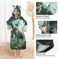 thumbnail image 4 of joogoo Wearable Blanket Hoodie Dinosaurs in Forest for Flannel Sherpa Pocket 3-14 YR M, 4 of 7