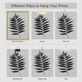 thumbnail image 5 of PixonSign Adhesive Canvas Print Wall Art Set - Monochrome Fern Leaf Silhouette Botanical Poster Art - Set of 3 Nature Wilderness Leaves Plants Prints Wall Décor for Living Room - 8"x10", 5 of 5