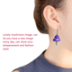 thumbnail image 4 of Sonducket Gotas para los oídos Pendientes de goma de plástico Forma de hongo Mujer Oreja Colgante Joyería Decoración Regalo, Amarillo Ropa, zapatos y accesorios Miscelánea Violeta Sonducket AP000945-04, 4 of 6