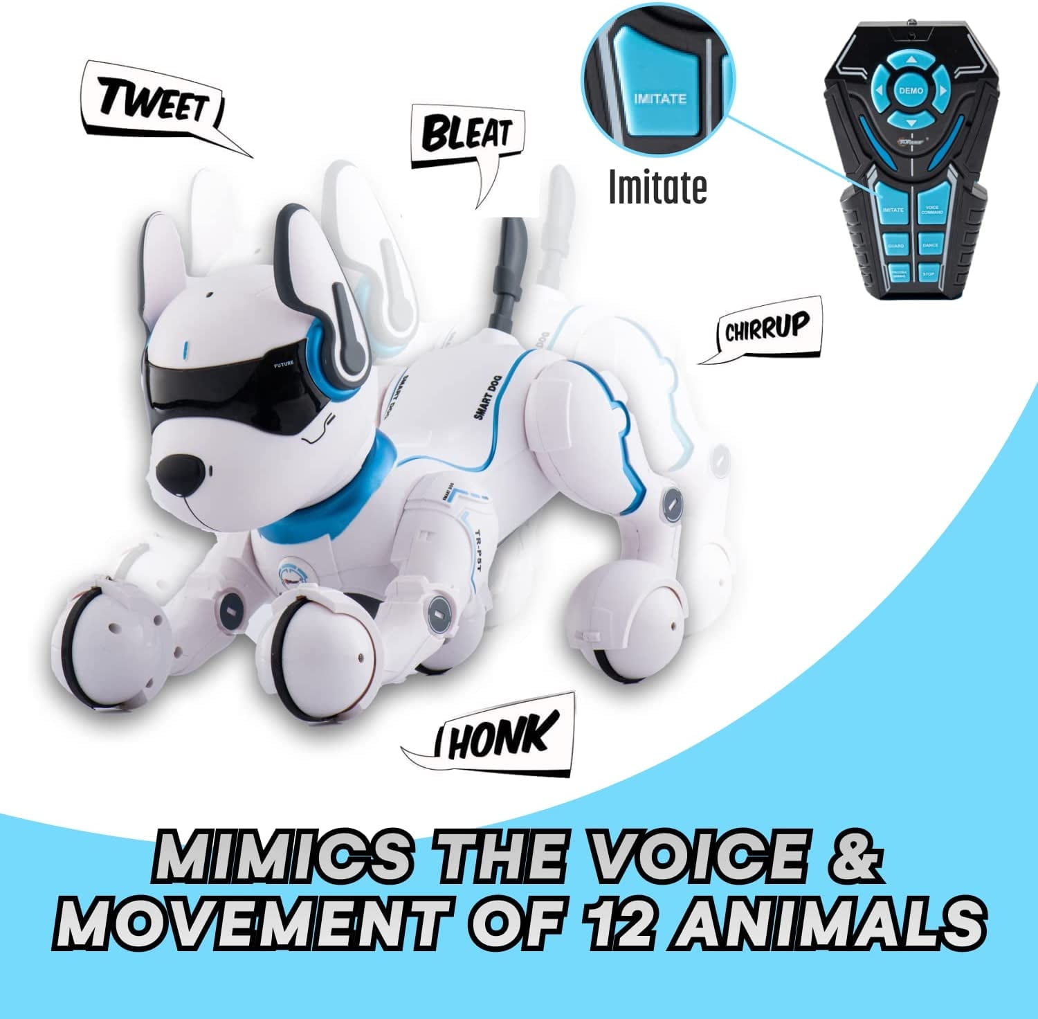 Remote-Controlled Robot Dog Toy - Smart & Dancing, Mimics Animals - Mini Pet Robot