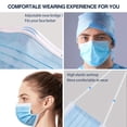 thumbnail image 4 of Mascarillas faciales médicas desechables, paquete de 100, 3 capas para adultos, 4 of 7