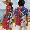 thumbnail image 4 of KUIFORTI 4th of July Couple Matching Outfits Lightweight Matching Men and Women Outfits Hawaiian Shirt for Men Breathable 4-Way Stretch Suitable for Everyday Casual Wear, 4 of 6