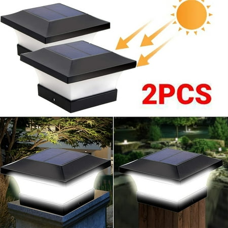 

2PCS Solar Light Fence Light IP65 Outdoor Solar Lamp for Garden Decoration Gate Courtyard Cottage Solar Lamp-Cold Light