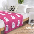 thumbnail image 4 of YAOMOBB Flannel Blanket Double sided Cartoon Ghost Flannel Blanket Machine Washable Sofa Bed Throw, 4 of 6
