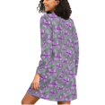 thumbnail image 2 of joogoo Bows on Grey Women's Long Sleeve Nightgown Sleepwear S, 2 of 8