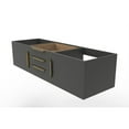 thumbnail image 3 of Alpine 60" Wood Floating Vanity Base in Black with Gold Handles, 3 of 5