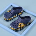 thumbnail image 5 of Kids Garden Clogs Boys Clogs Cute Cartoon Girls Water Clogs Home Room Lightweight Shoes Children Slip-on Breathable Beach Pool Shower Clogs Sport Kids Child Non-Slip Slides Excavator Navy 30, 5 of 5